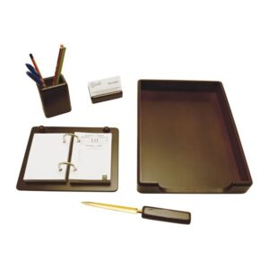 Σέτ γραφείου - Ξύλινο 5 τεμαχίων Καφέ σκούρο