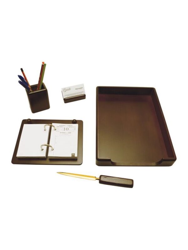 Σέτ γραφείου - Ξύλινο 5 τεμαχίων Καφέ σκούρο