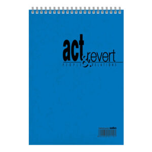 Τετράδιο σπιράλ ACT & REVERT 10χ14 160σελ μπλέ