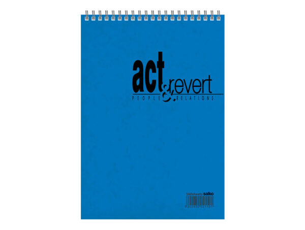 Τετράδιο σπιράλ ACT & REVERT 10χ14 160σελ μπλέ