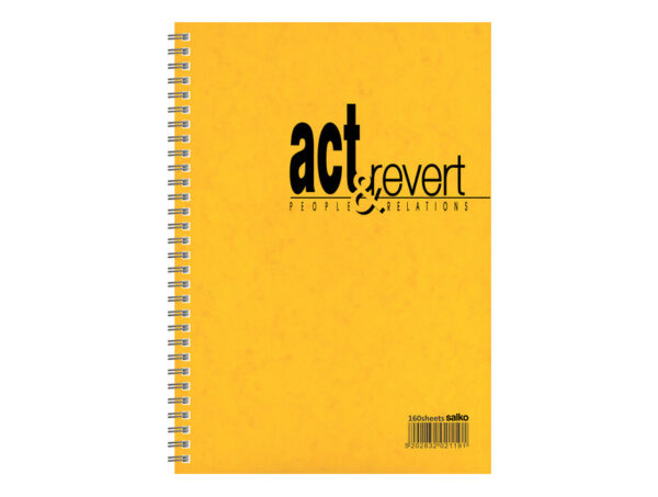 Τετράδιο σπιράλ ACT & REVERT 10χ14 160σελ κίτρινο