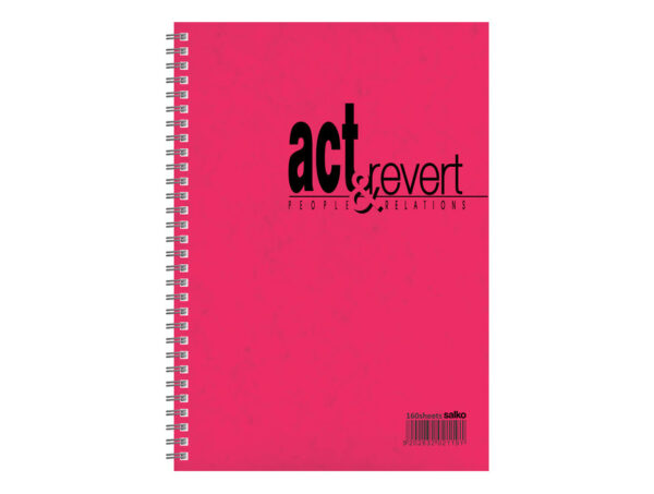 tetradio_spiral_act_kokk Τετράδιο σπιράλ ACT & REVERT 10Χ14 160σελ κόκκινο