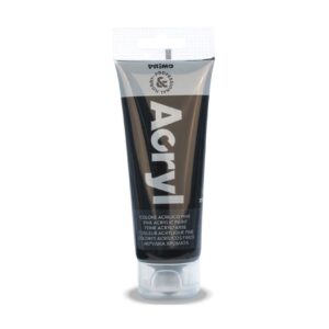 Ακρυλικά χρώματα σωληνάριο 75ML Μαύρο Black CMP