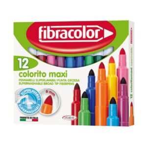 Μαρκαδόροι Colorito maxi 12 Χρωμάτων Μύτη 6ΜΜ Fibracolor