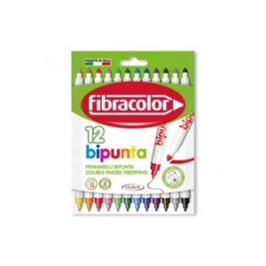 Μαρκαδόροι Bipunta 12 Χρωμάτων Fibracolor