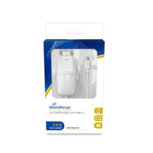 MediaRange Φορτιστής 2.4A για smartphones και συσκευές με Micro USB (Λευκό) (MRMA102-02)