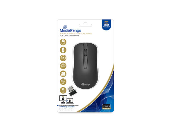 oie_E2GaOHofsQc1 MediaRange Optical Mouse 3-Button (Black, Wireless) MROS209