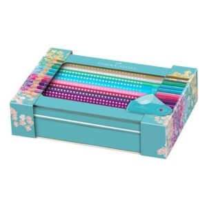 Σετ ξυλομπογιές faber Castell Sparkle, μεταλλική κασετίνα, 21 τεμάχια (#201641)