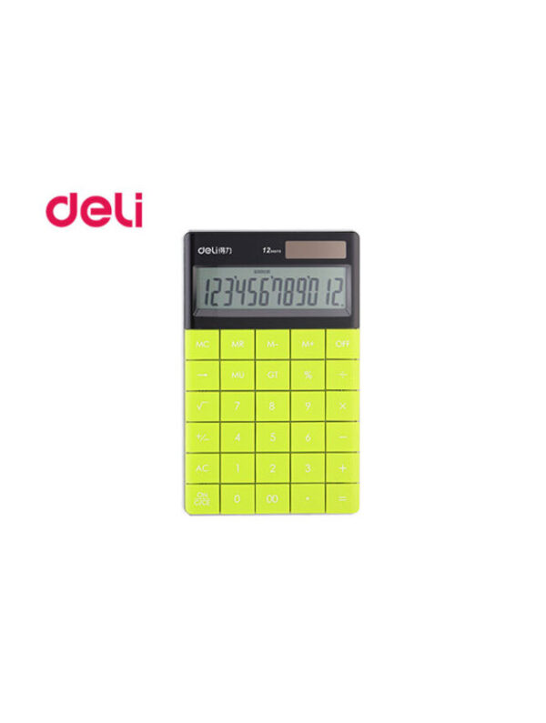 oie_KRxN7LhPRLVd Deli αριθμομηχανή 12ψηφίων 16,53x10,32x1,47cm πράσινο