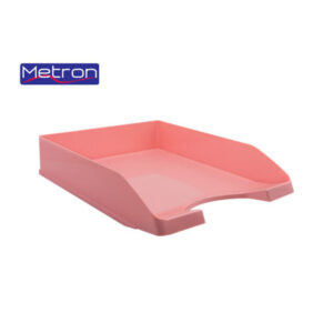 Metron  Δίσκος γραφείου πλαστικός Παστέλ ρόζ
