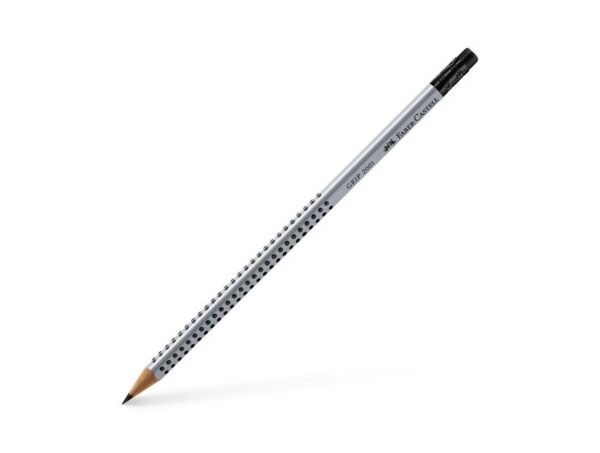 oie_Qk58fVXMmPz4 Μολύβι Faber Castell Grip 2001 Β με γόμα Γκρί