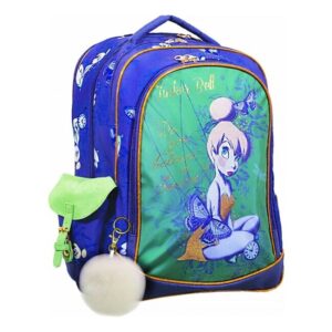 GIM Τσάντα Πλάτης Δημοτικού Οβάλ Tinkerbell Glitter 331-82031