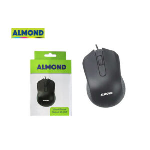 Almond mouse usb ενσύρματο μαύρο