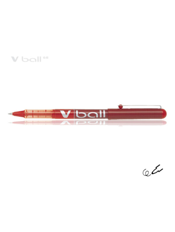 oie_ts2MWcHEOvC9 Pilot Στυλό Μαρκαδορος V-ball 0.5mm Κόκκινο