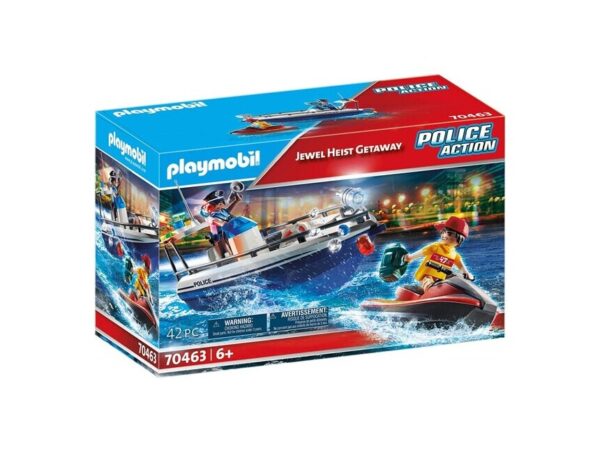 Playmobil Police Action Αστυνομικό Ταχύπλοο Και Ληστής Με Jet Ski 70463