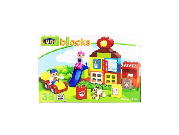 Τουβλάκια Σπιτάκι Luna Toys, 38 Τμχ., 30,5x8x21 εκ. 658254