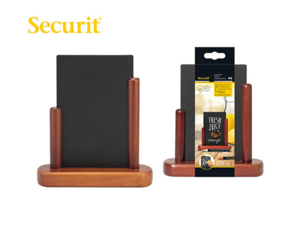 Μαυροπίνακας υγρής κιμωλίας Securit-Με ξύλινη βάση καφέ FRESH JUICE