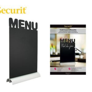 Μαυροπίνακας υγρής κιμωλίας Securit-Με βάση τραπεζιού αλουμινίου ΜΕΝΟΥ