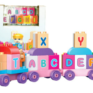 Tουβλάκια Τρένο Με Αγγλικά Γράμματα 62τεμ. Luna-0620714