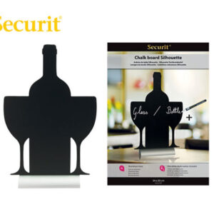 Μαυροπίνακας υγρής κιμωλίας Securit-Με βάση τραπεζιού αλουμινίου ΚΡΑΣΙ