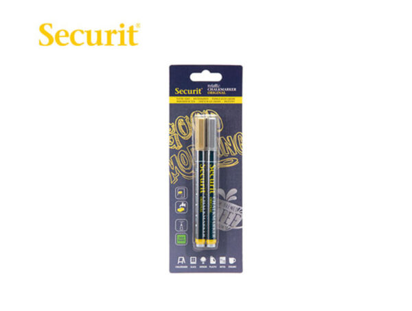 oie_f7ijTPJcmnI2 Μαρκαδόροι μαυροπίνακα 2Τεμ. Securit-ΧΡΥΣΟ/ΑΣΗΜΙ