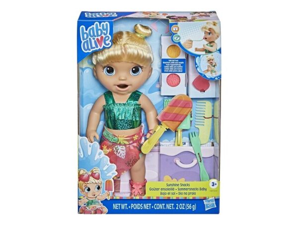 Κούκλα Hasbro Baby Alive Sunshine Snacks με Ξανθά Μαλλιά-F1680