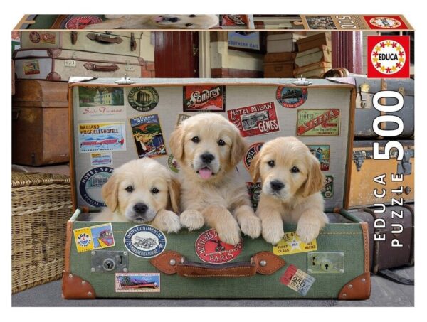 oie_zpFKMzHMrHHN Παζλ Educa Puppies In The Luggage 500pcs-17645