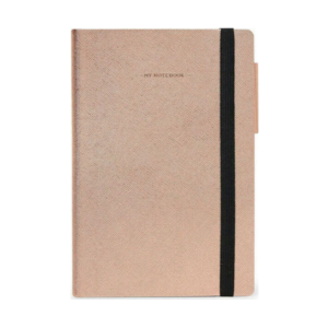 ΣΗΜΕΙΩΜΑΤΑΡΙΟ LEGAMI 12X18 ΜΕ ΛΑΣΤΙΧΟ MEDIUM LINED ROSE GOLD-MYNOT0150