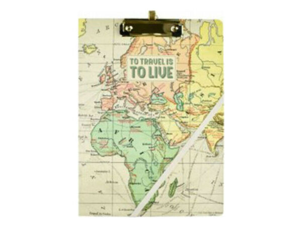 ΝΤΟΣΙΕ ΜΕ ΠΙΑΣΤΡΑ ΚΑΙ ΛΑΣΤΙΧΟ LEGAMI ΜΑΖΙ ΜΕ ΜΠΛΟΚ 40 ΦΥΛΛΩΝ - CLIPBOARD FOLDER TRAVEL (TRAVEL)-CPF0001