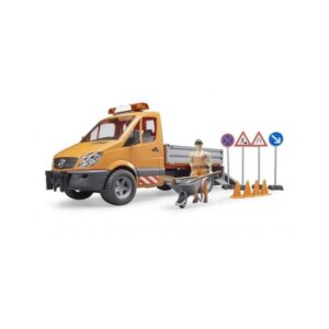 ΦΟΡΤΗΓΑΚΙ BRUDER MERCEDES ΜΕ ΕΡΓΑΤΗ ΚΑΙ ΑΞΕΣΟΥΑΡ (02537)