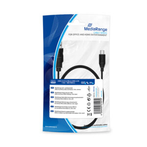 Καλώδιο MediaRange Charge and sync, USB 2.0 to micro USB 2.0 B plug, 1.0m, black (MRCS183)