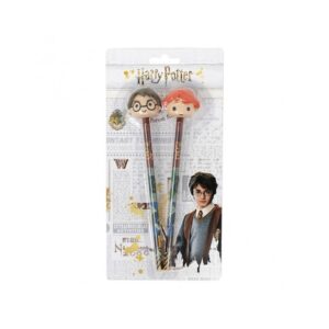 Μολύβια Harry Potter 3D Σετ HB με Γόμα 2τμχ - SLHP027