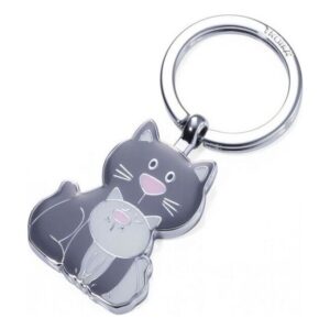 Troika Μπρελόκ Cat and Kitty KR18-04/GY