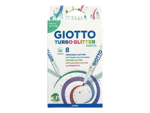 oie_FixaEj4jpLGF Giotto Turbo Glitter Μαρκαδόροι Ζωγραφικής Λεπτοί σε 8 Χρώματα - 425800
