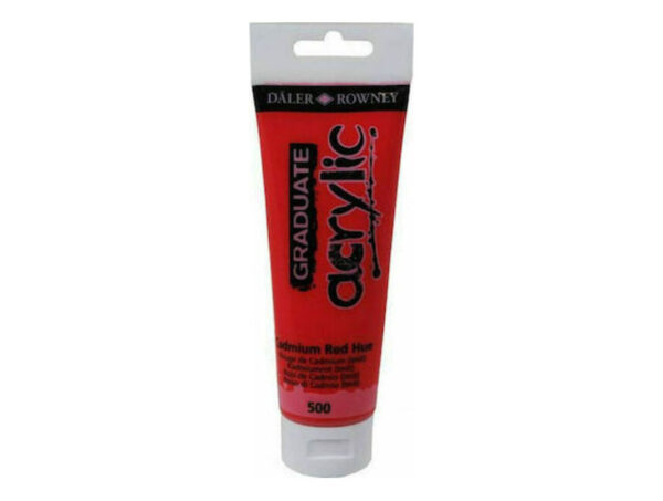 Ακρυλικά χρώματα Daler Rowney Graduate Acrylic 120ml Cadmium Red Hue 500