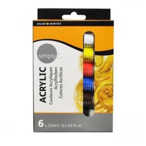 DALER ROWNEY SIMPLY ACRYLIC TUBES 12ml 6ΤΕΜ