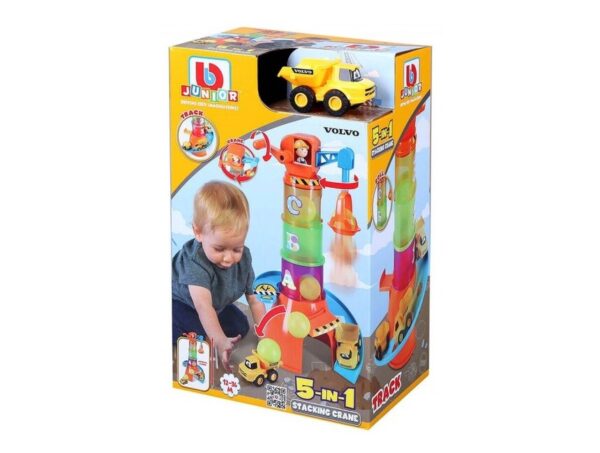 oie_KEXQCaGD8Gzq ΓΕΡΑΝΟΣ ΣΤΟΙΒΑΞΗΣ 5 ΣΕ 1 ΜΕ ΦΟΡΤΗΓΟ - BURAGO BB JUNIOR STACKING CRANE 16-88605