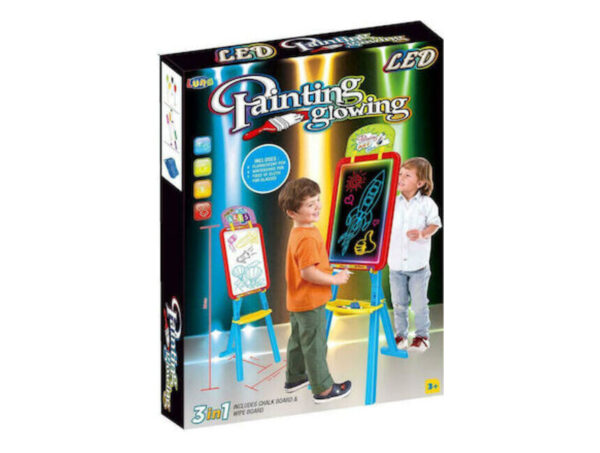 oie_IHSFfzs0Y6GI Luna Toys - Πίνακας Ζωγραφικής Διπλής Όψεως Led Μπλε - 621919