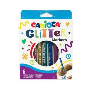 Carioca glitter markers 6 χρωμάτων - 42190