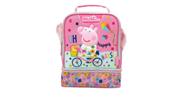 oie_V80SkOExnCvF Must Τσαντάκι Φαγητού Ισοθερμικό - Peppa Pig Happy Days - 000482701