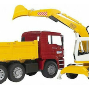 BRUDER - MAN Φορτηγό χωματουργικό με εκσκαφέα LIEBHERR (02751)